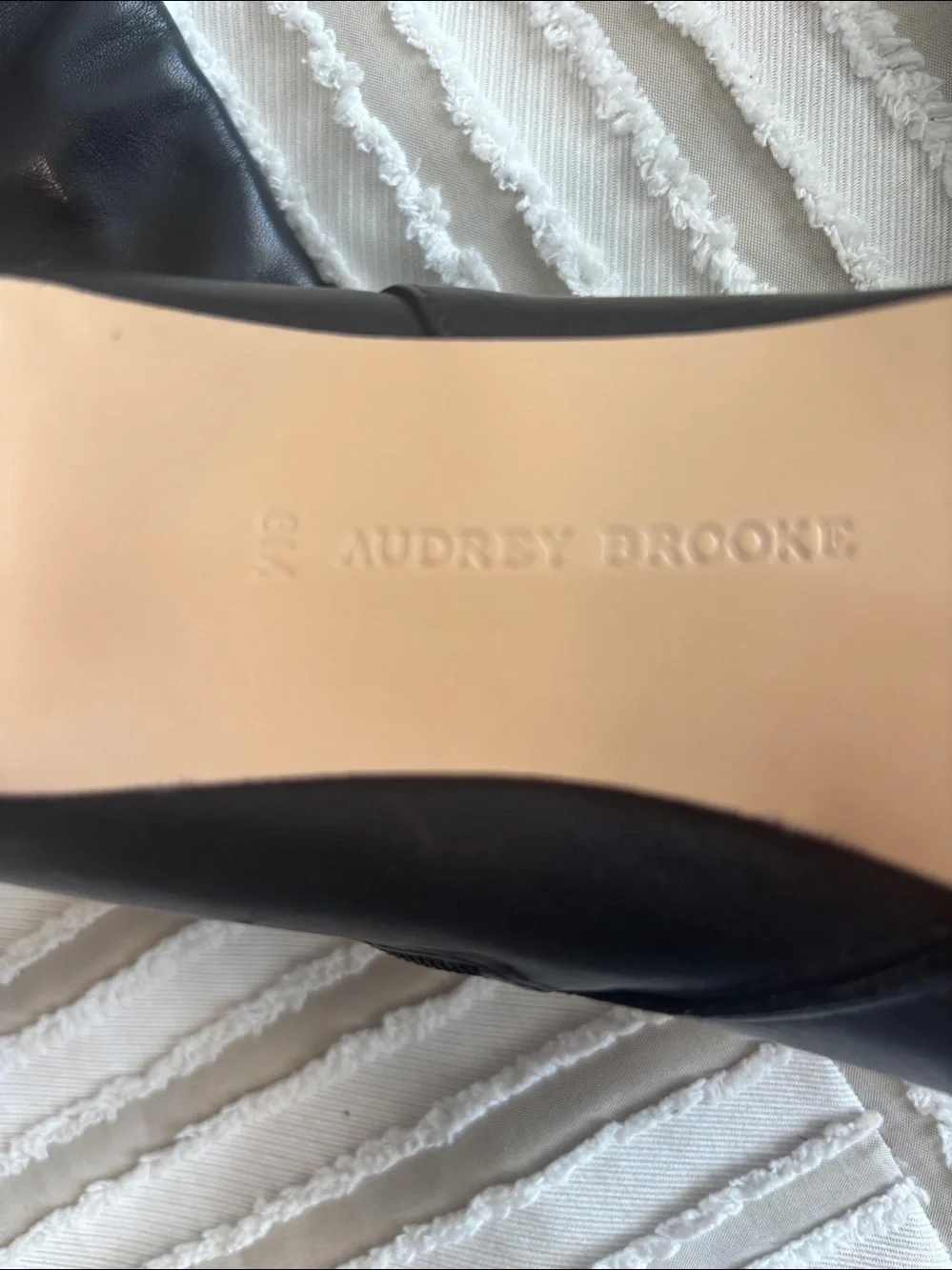 Audrey Brooke Stiletto over the knee leather boots size 8